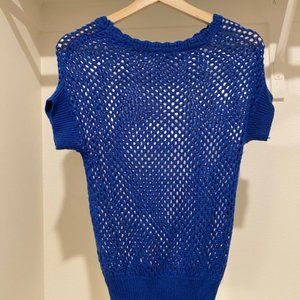 Royal Blue Mesh Top